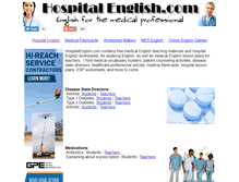 Tablet Screenshot of hospitalenglish.com